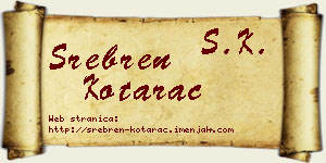 Srebren Kotarac vizit kartica